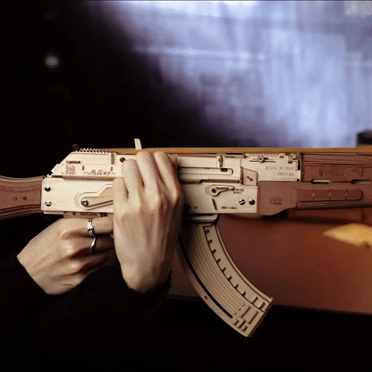 لعبة بندقية هجومية AK-47 لغز خشبي ثلاثي الأبعاد LQ901