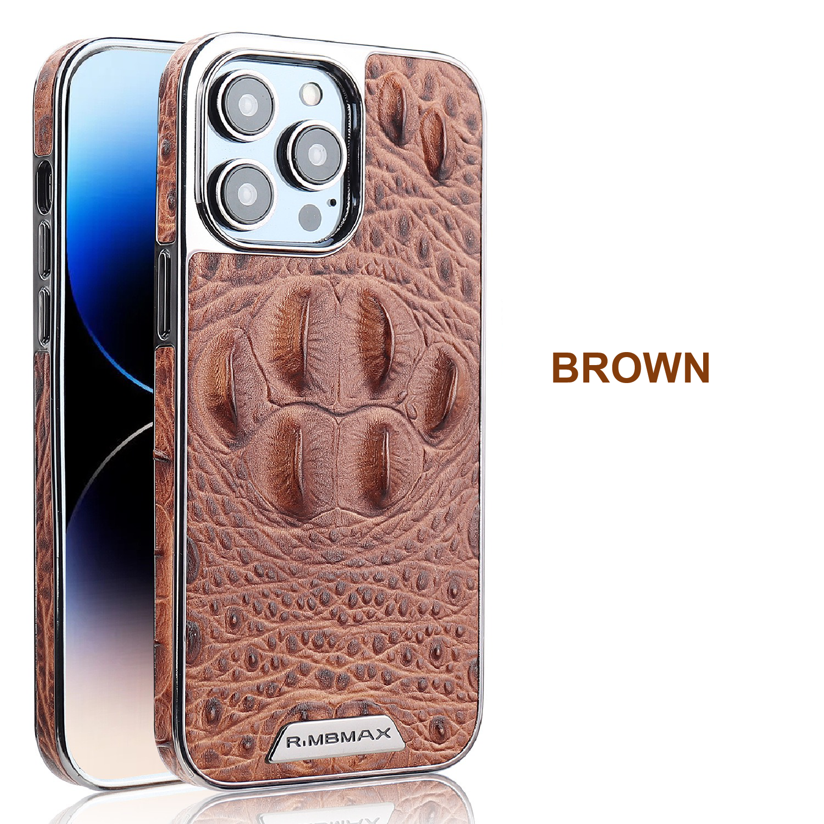 2024 New Genuine Leather Crocodile Pattern Phone Case