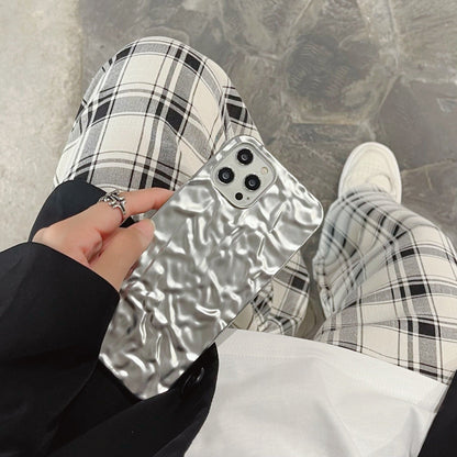 Fashion tinfoil wrinkled matte phone case