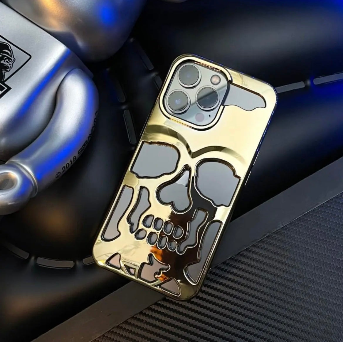 Premium skull laser phone case