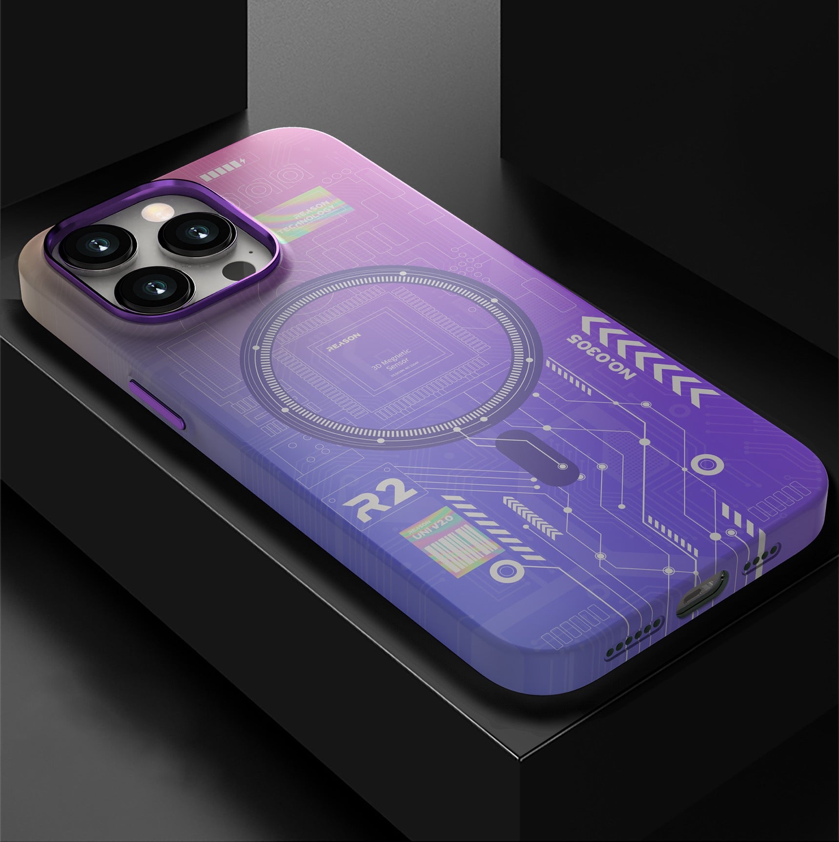Luminous magnetic phone case