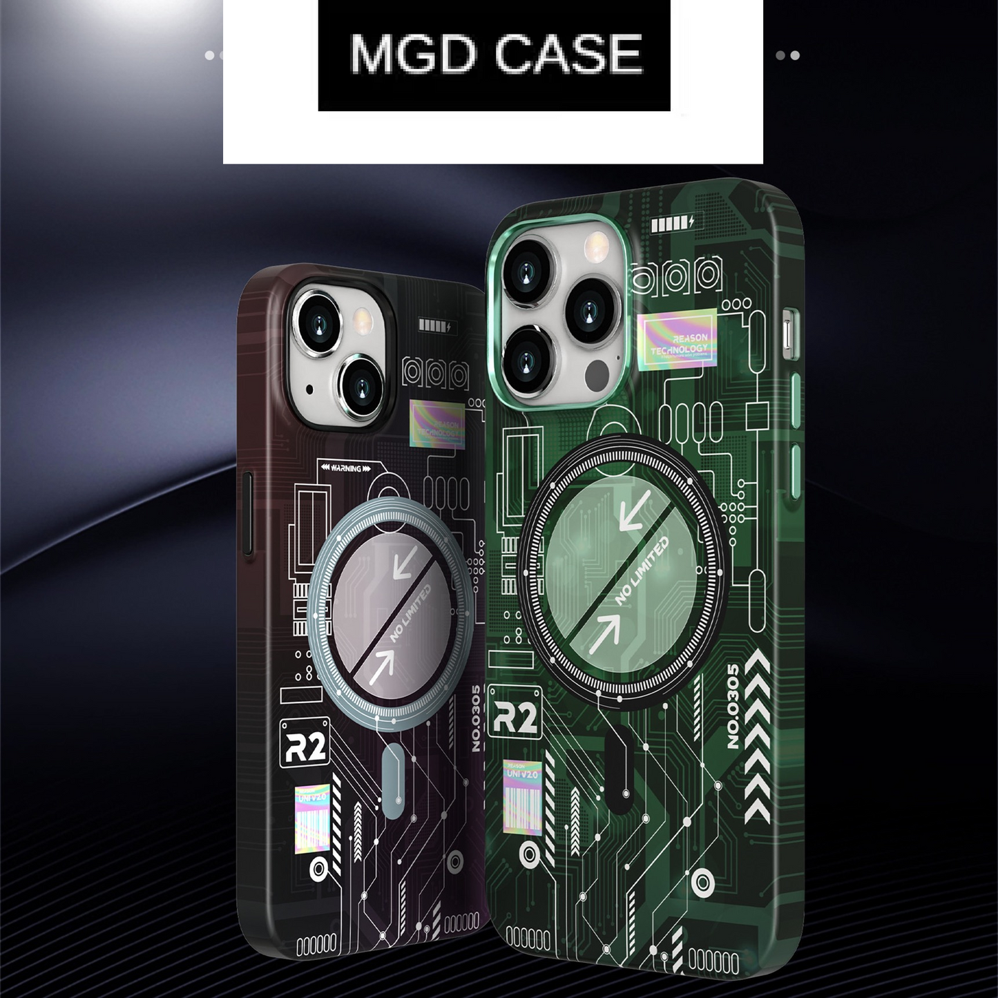 Luminous magnetic phone case