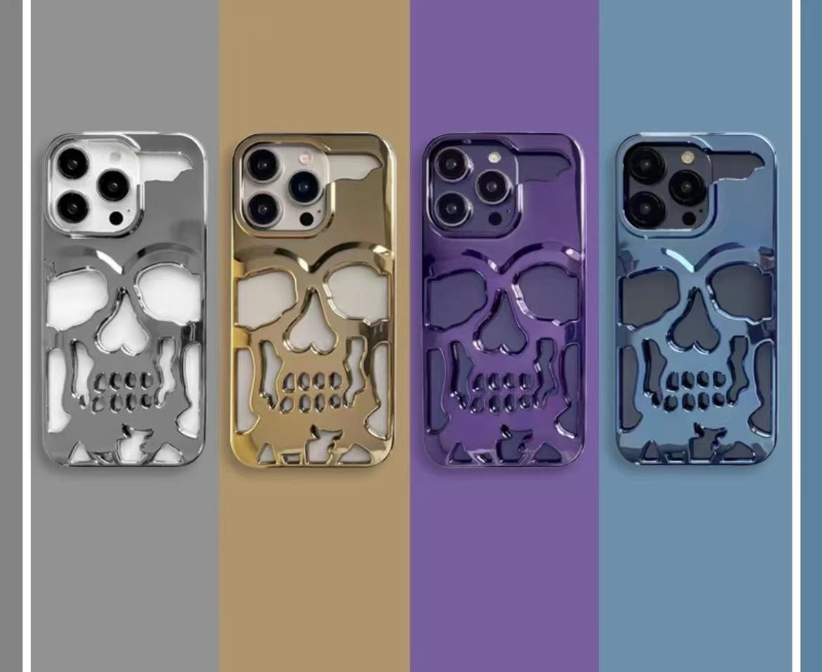 Premium skull laser phone case