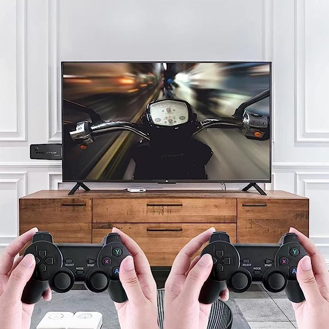 M8 لعبة فيديو وحدة التحكم التلفزيون ل PS1/FC/GBA 64G 2.4G وحدات تحكم لاسلكية مزدوجة المدمج في 15000 لعبة عصا 4K HD